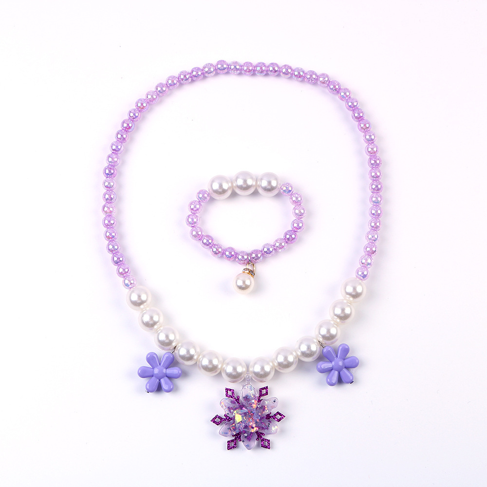 보라색 얼음과 눈꽃 2종세트 [투명가방]