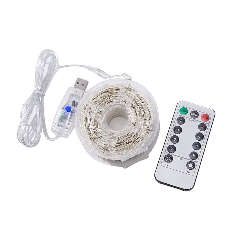 Lámpara de árbol de Navidad LED transfronteriza Lámpara verde Lámpara de cobre Lámpara de gypsophila Lámpara de ratán navideño Lámpara de estrella