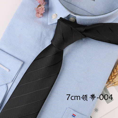 Men's casual business trend 7cm hand tie polyester jacquard striped suit shirt accessories manufacturer