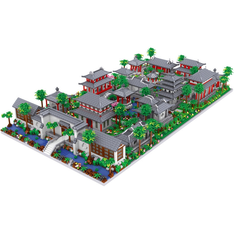 Zhe Gao LZ8239 Suzhou jardín puerta trasera micro partícula estilo chino modelo de construcción bloques alta dificultad montaje Juguetes