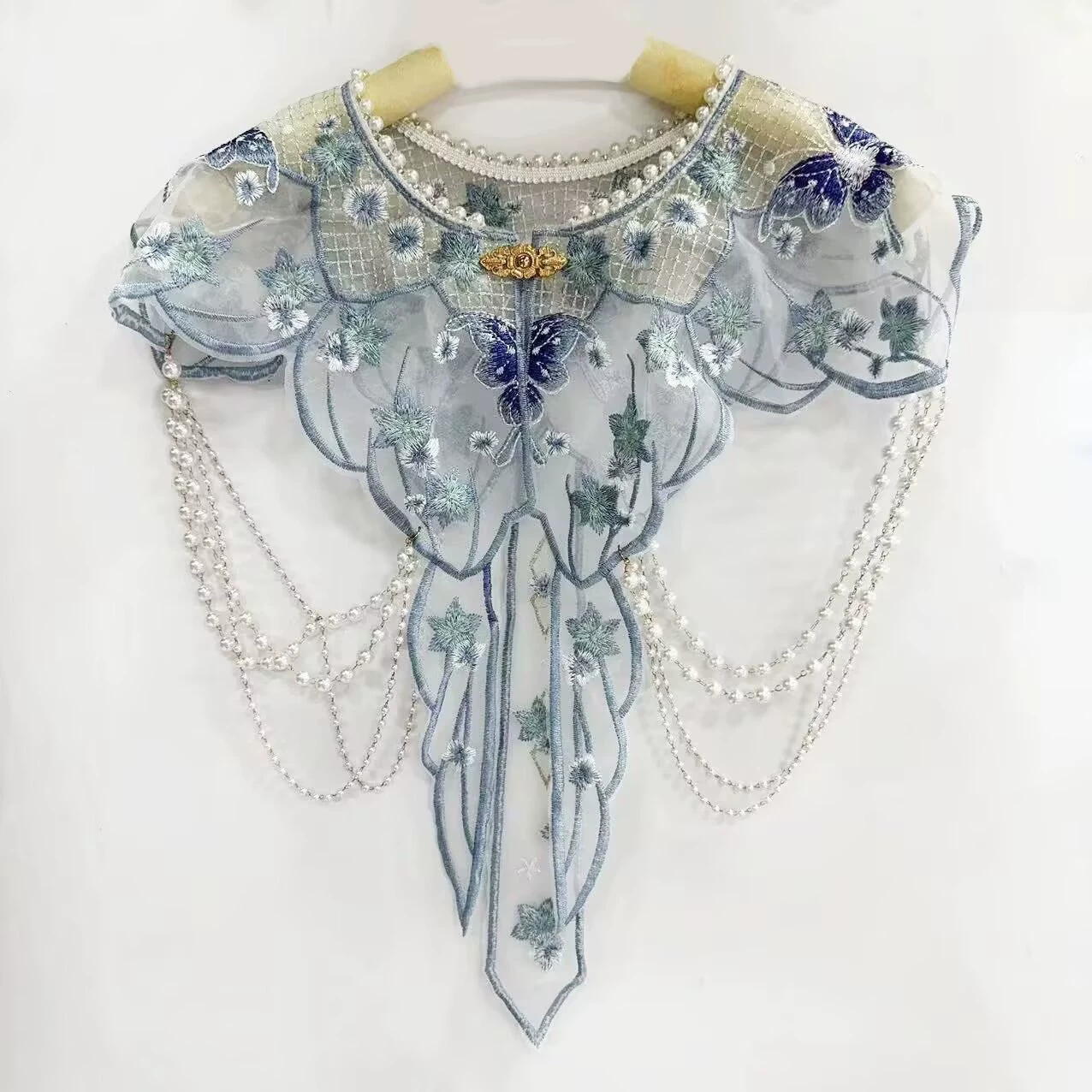 Халат на плечах для бакалавра, выпускной, вышитый аксессуар, воротник с цветком, воротник в китайском стиле, шаль в национальном стиле, ханьфу для студентов колледжа.