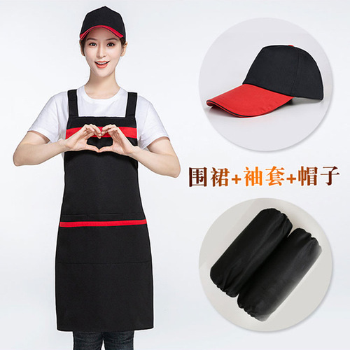 Direct sales advertising apron LOGO waterproof sling waist hanging neck Oxford polyester apron printing wholesale