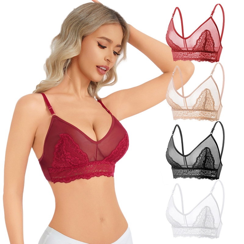 Cross-Border European and American Hot-Selling Women's Sexy French-Style Breathable Lace Lingerie Tk Foreign Trade Amazon Cross-Border European and American Hot-Selling Women's Sexy French-Style Breathable Lace Lingerie Tk Foreign Trade Amazon