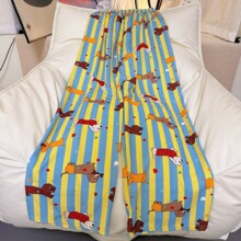 加长版高个子腊肠小狗卡通睡裤少女宽松休闲可外穿居家遛弯裤薄款