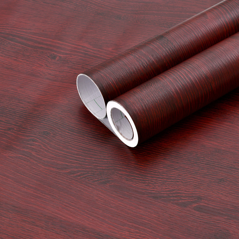 Registro de pegatinas de pared papel pintado autoadhesivo al por mayor muebles renovación pegatinas armario puerta grano de madera Boeing película