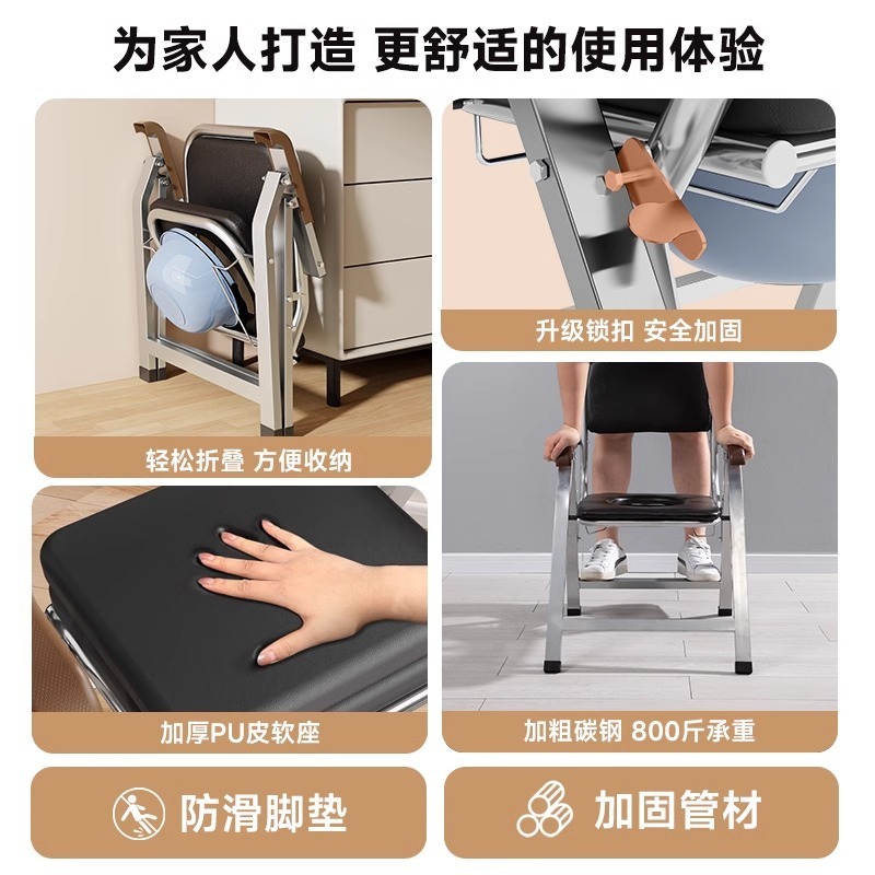 老人椅子移動便器妊婦便器家庭用高齢トイレ腰掛け腰掛け滑り止め防臭痰盆|undefined