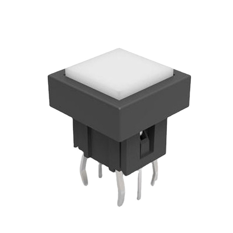 电器轻触开关带灯型6脚 方形轻触开关LED带灯 正方形带灯轻触开关