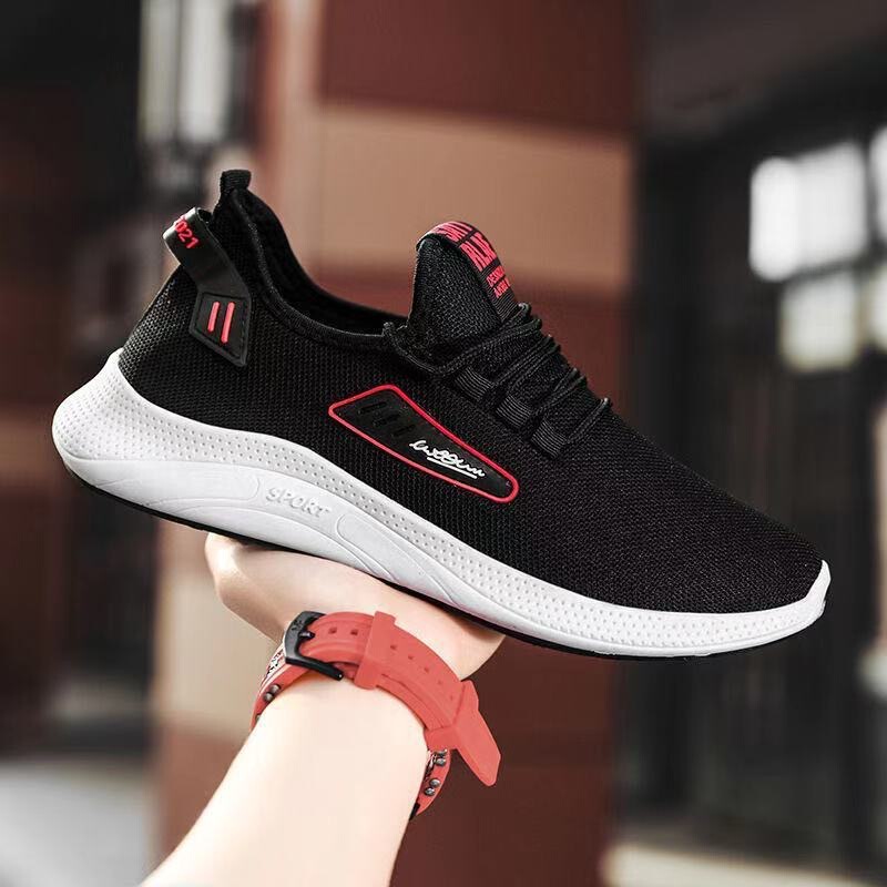 2024 New Summer Men's Shoes Korean Fashionable All-match Sneakers Men's Breathable Flying Mesh Casual Shoes for Men