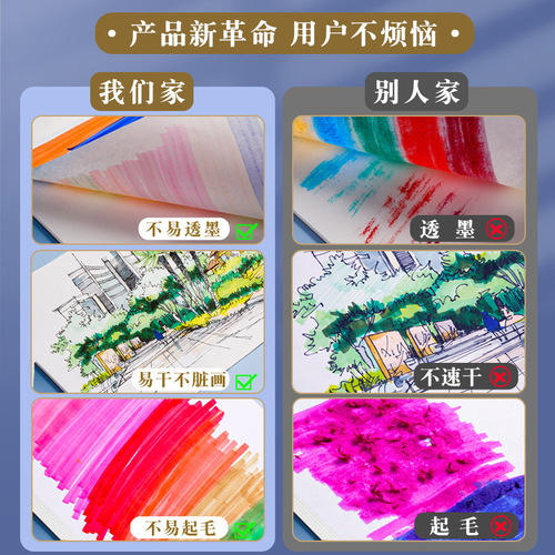 Special Mark Pen Drawing Book Animation Student Sketch Sketch Hand-painted Color Lead Drawing Paper Special Paper Wholesale