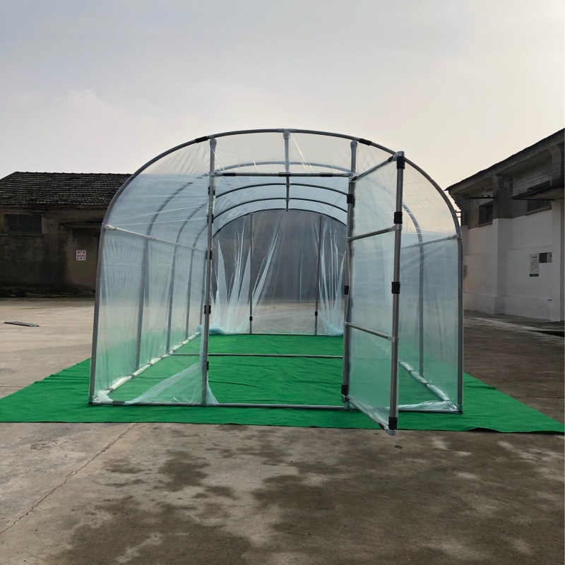 河南大棚骨架连体蔬菜镀锌管暖房多肉农业遮阳种植棚拱杆防水钢架