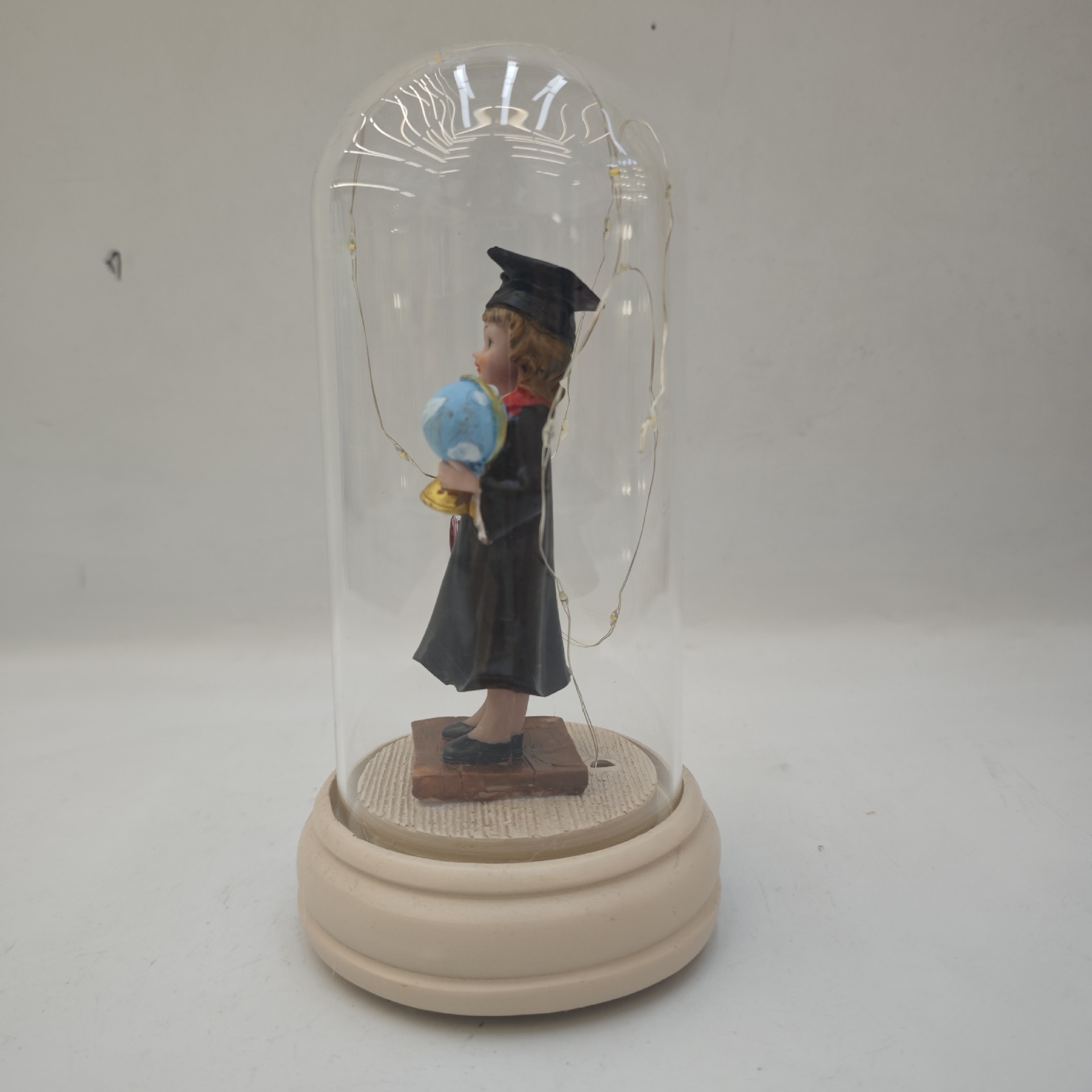 Decoración de regalos transfronterizos pequeños doctores con lámparas cubierta de vidrio decoración pareja amigos muñeca mesa