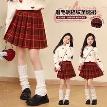 Ůͯ����ȹ�ﶬ��ͯ���tɫ����ȹ����СŮ����ȹͯ�b�r�и���ȹ