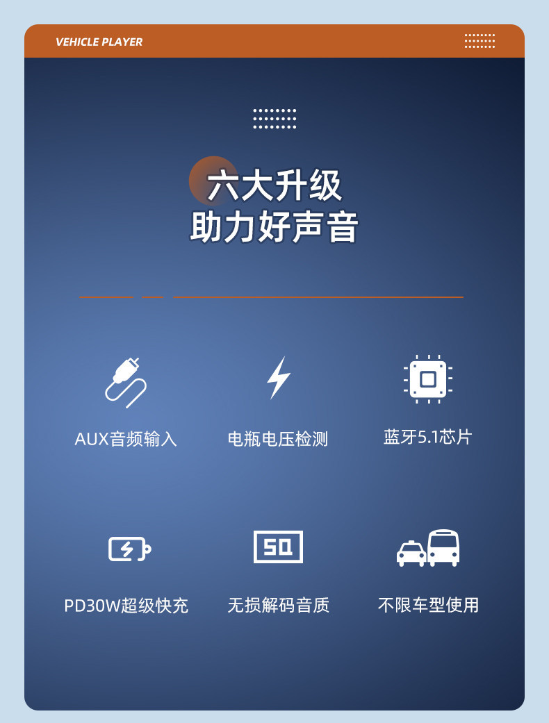 Car Bluetooth Receiver with Lossless Sound Quality, MP3 Player, Cigarette Lighter Fast Charging Car Adapter, Wholesale from Manufacturer