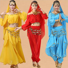 印度舞蹈表演出服装成人长袖长裙民族舞新疆舞肚皮舞练习服套装01