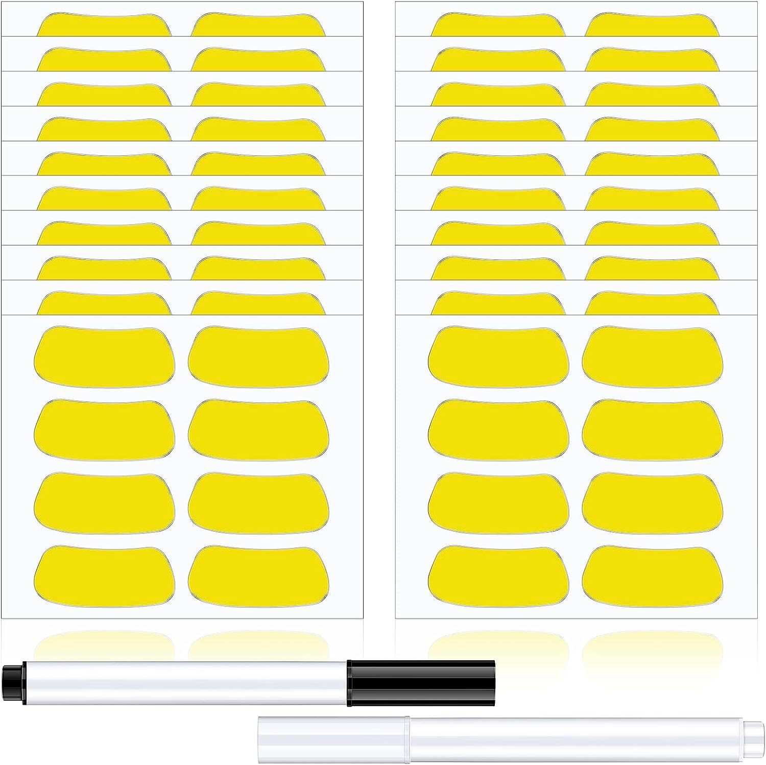 跨境热卖眼贴脸贴黑色贴纸 防水眼贴可擦写黑板贴eye black stic