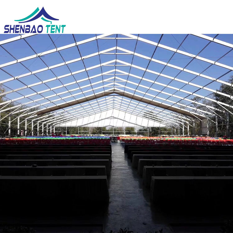 50m跨度户外遮阳展览活动帐篷 大跨度铝合金可拆卸庆典帐篷房