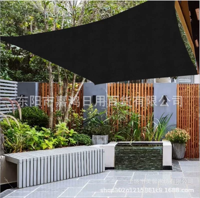 Cross-border Amazon 3*6 m four-corner sail Oxford cloth sunshade sail garden sun protection UV protection outdoor sunshade (Çadırlar) - black-36-m