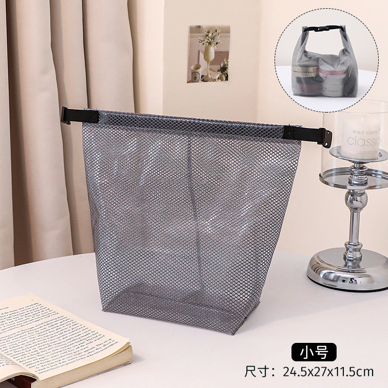 Bolsa de almacenamiento impermeable de gran capacidad, bolsa de compras de alta apariencia con cierre a presión, bolsa de aseo portátil, bolsa de maquillaje de mano.