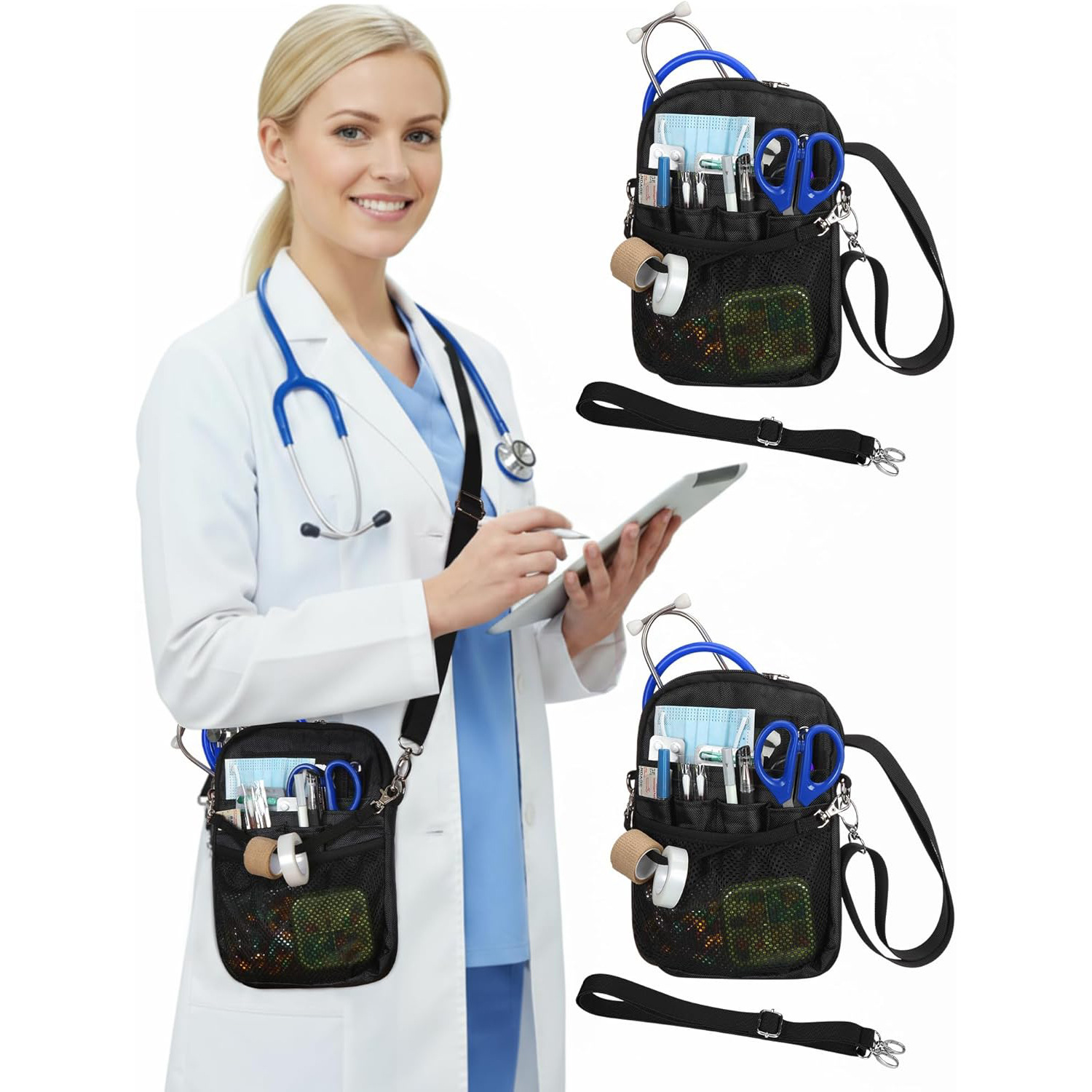 Amazon Nurse Bag Tool Bag Shoulder Bag Medical Epidemic Multifunctional Work Waist Bag Medical Supplies