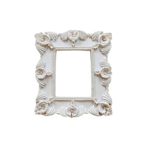 Mini golden small photo frame photo props, ins retro European photo frame relief, manicure and earrings photo props