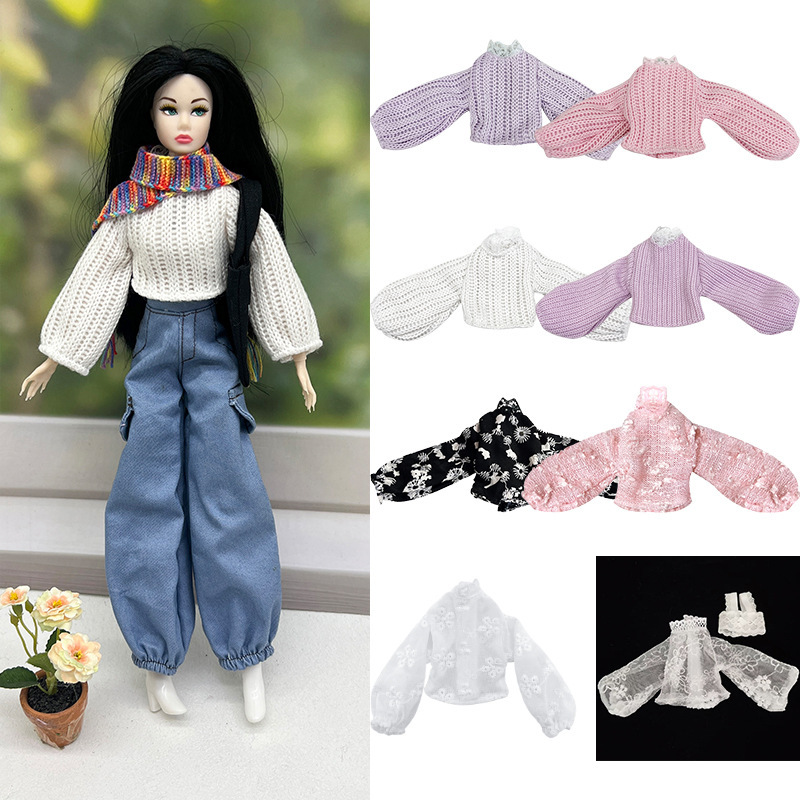 Doll-Style 6-Point Lantern Sleeve Floral Shirt Casual Top Fashionable Versatile Dress-Up Bubble Long Sleeve Fabric Wearable Doll-Style 6-Point Lantern Sleeve Floral Shirt Casual Top Fashionable Versatile Dress-Up Bubble Long Sleeve Fabric Wearable