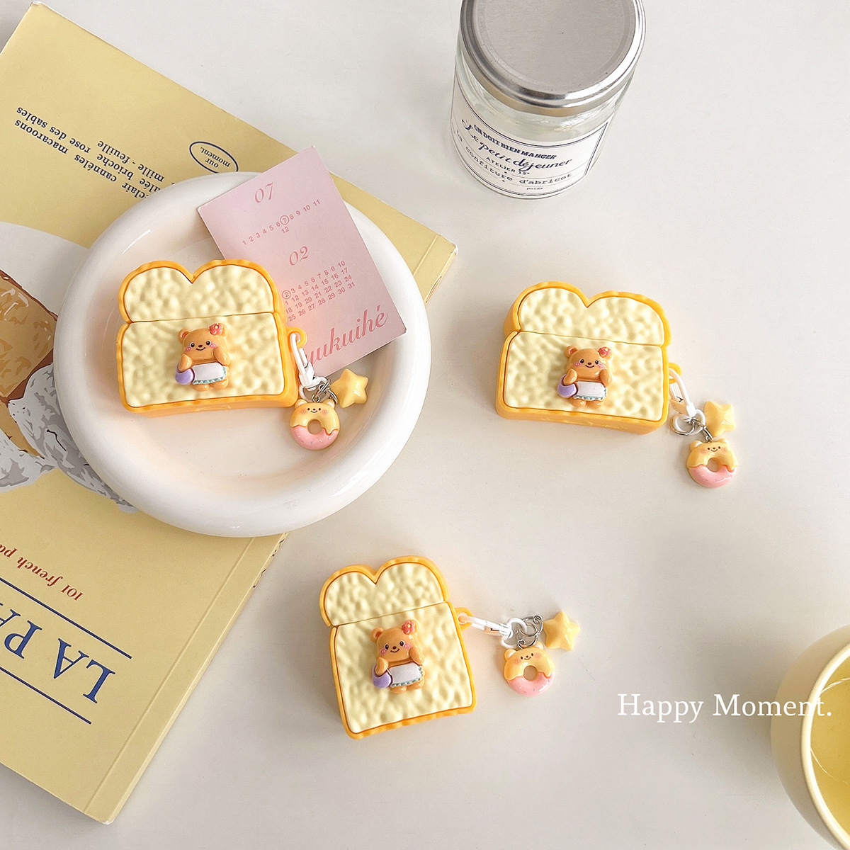 Butter Bear Toast para AirPods Pro 1 / 2 generación Bluetooth auriculares AirPods 3 / 4 generación