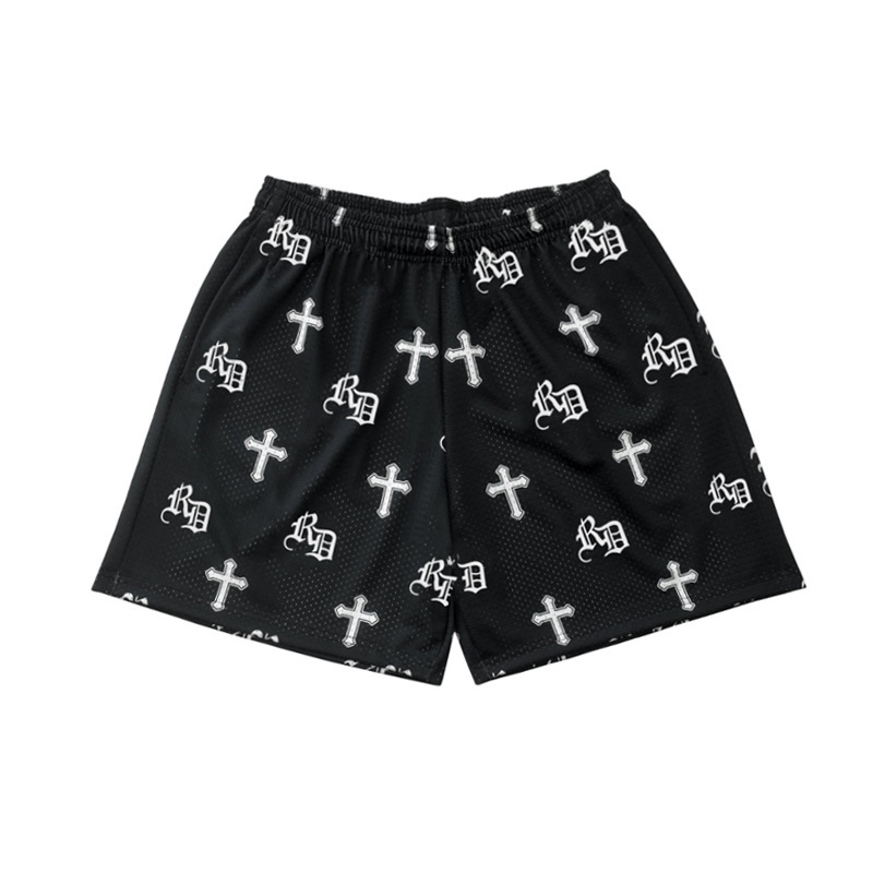 Summer AliExpress Sports Quick-Dry Breathable Fitness Running Basketball Shorts Four-Quarter Printed Cross-Border Sports