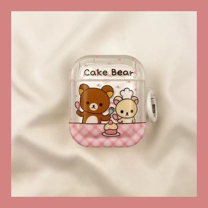 Cute cocinero oso para Airpodspro2 generación 3 generación auriculares airpods4 generación estuche Bluetooth