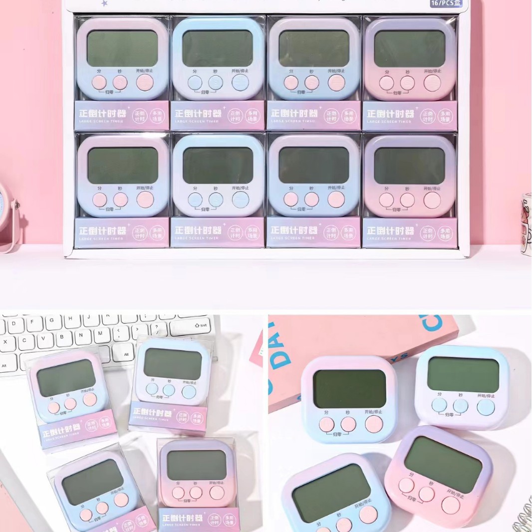 XZ- 4420492 그라데이션 XHB 크로노그래프 알람 시계 [전체 상자에 16개]