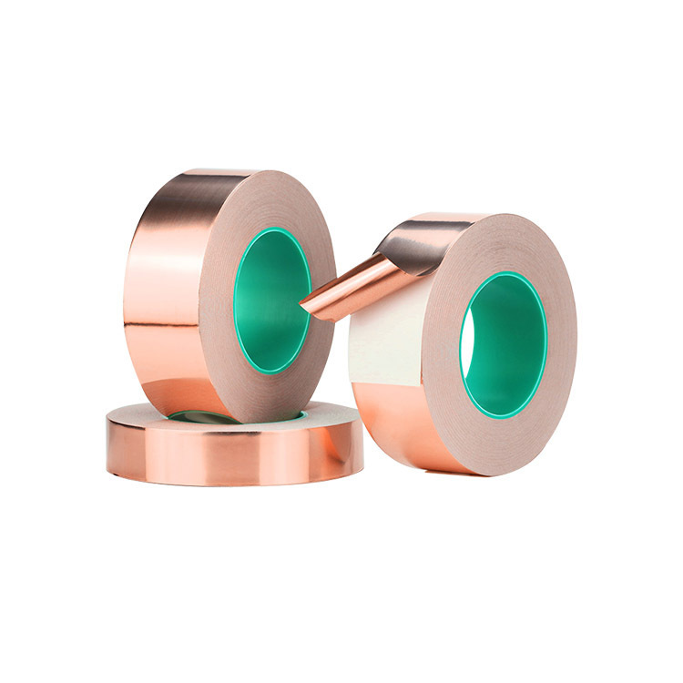 Venta directa de fábrica 0.05mm cinta de lámina de cobre de guía única/doble cinta de lámina de cobre de protección conductora térmica y antiinterferencias