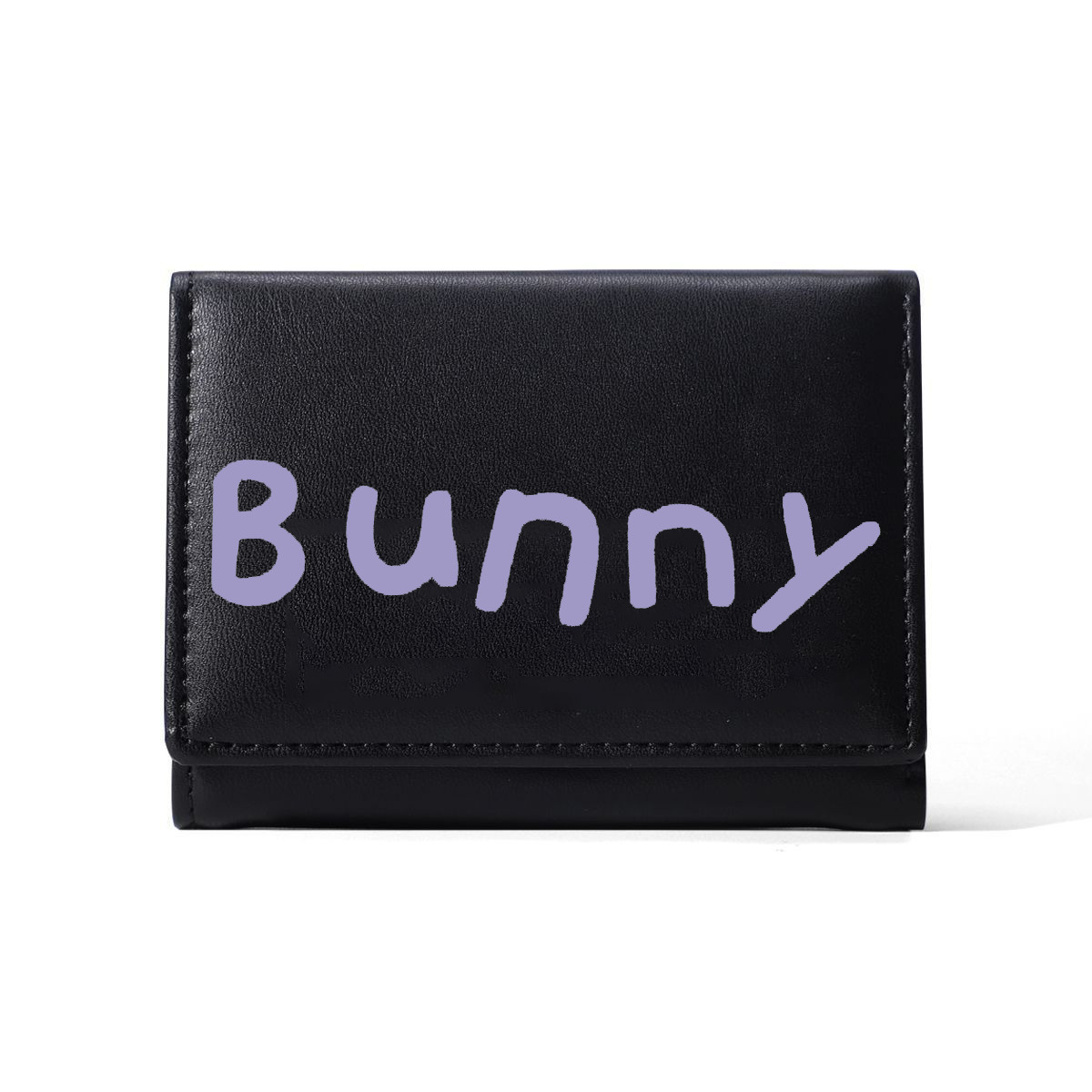 Ins cartera encantadora impresión de cuero pu botón bolso de bolso corto Bunny bolso de tarjetas de moda bolso de cambio