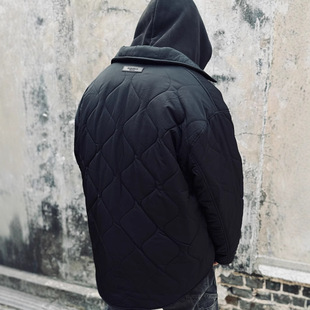 24 Autumn/Winter New Style American Retro Fog Lapel Padded Thickened Coach Jacket Cotton Coat