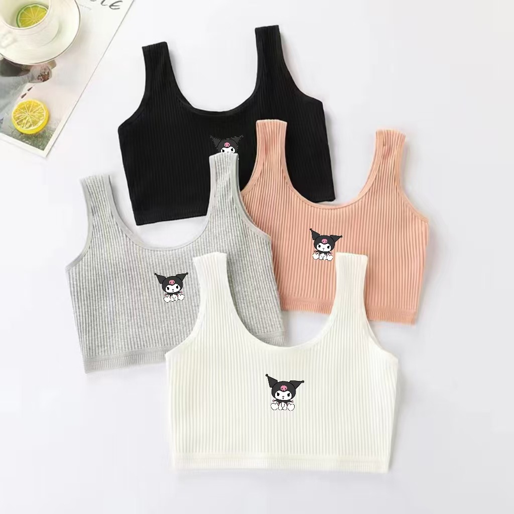 Girls' Underwear for the Developmental Period, Young Girls' Vests, Pure Cotton for Elementary School Students, Puberty Children's Bras, Skin-Friendly