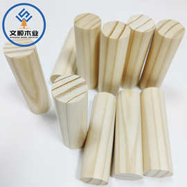 工厂批发实木松木白蜡木荷木榉木圆柱小木棒木棍儿童手工拼图DIY