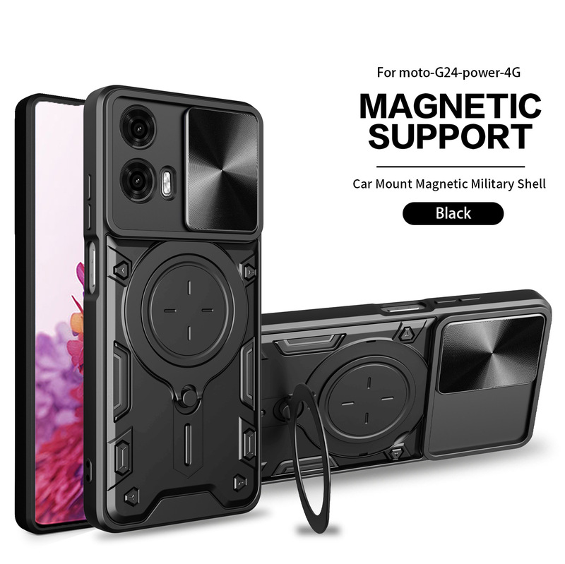 Jiashang Sliding Window Suitable for Moto G56 G86 G200 Mobile Phone Case E13 E20 E22 Rotating Bracket Magnetic Suction