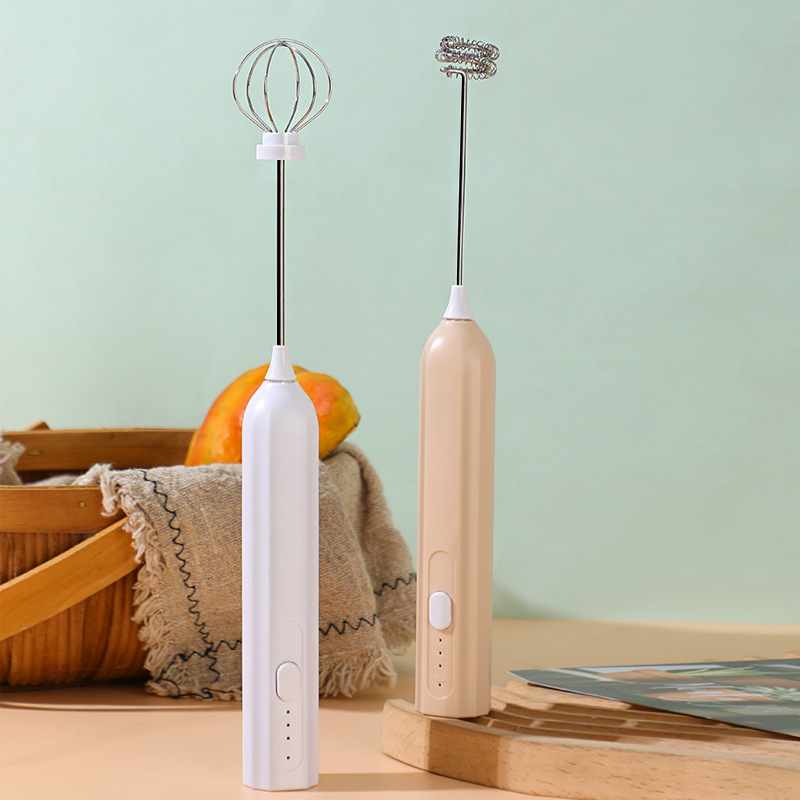 新しいミルク泡立て器コーヒーフォーマー家庭用電動ミルク泡立て器ミルクミキサーハンドヘルド泡立て器|undefined