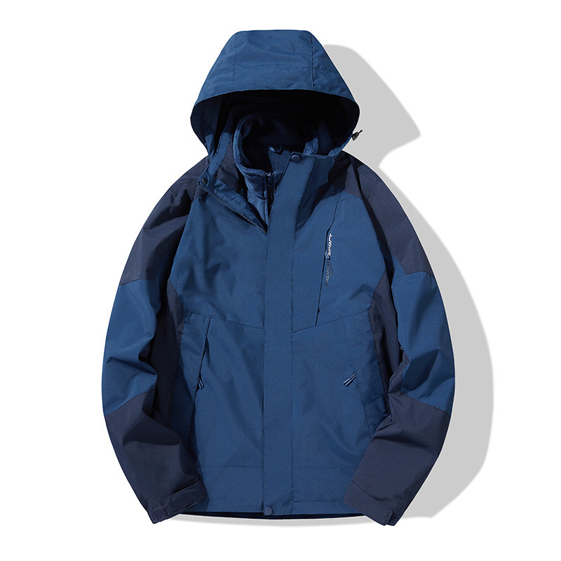 Chaqueta Impermeable 3 en 1 de Dos Piezas para Mujer A Prueba de Viento Desmontable para Exterior