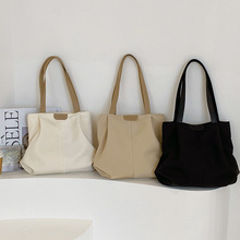 跨境大容量帆布袋包包女2024新款法式小众单肩通勤斜挎帆布包女包