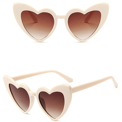 New love ladies heart-shaped sunglasses peach heart large frame sunglasses soft girl Harajuku fashion big face slimming glasses