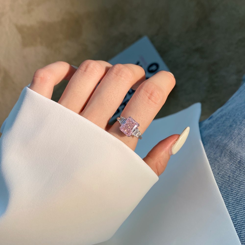 Holiday, Daily Occasion 925 Sterling Silver Zircon Heart Shape Bow Knot Rings 925 Sterling Silver Rings
