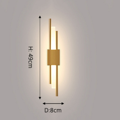 Luz posmoderna lámpara de pared de oro de lujo sala de estar dormitorio pasillo escaleras pared de fondo personalidad creativa simple Nórdico