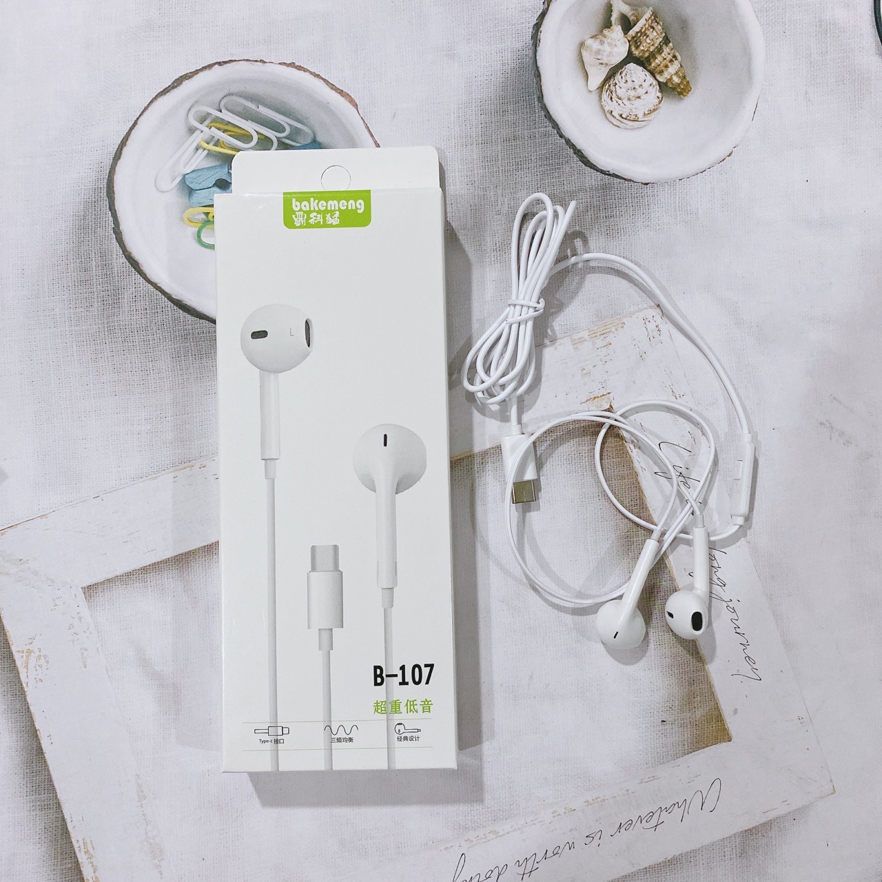 品牌Type-c耳机适用于华为手机线控耳塞可通话盒装跑量款