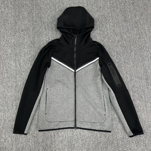 Hombres nuevos colores deportivos chaqueta encapuchada chaqueta de aire capa de algodón empalme cremallera chaqueta de traje casual otoño