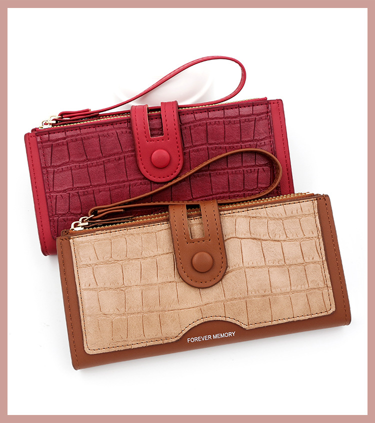 Women's Crocodile Pu Leather Zipper Wallets display picture 1