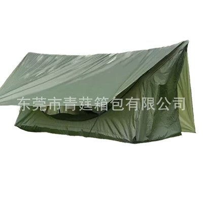 Customized outdoor flat-lay anti-tip hammock, waterproof and rainproof outdoor canopy hammock, mosquito-proof and breathable floating bed