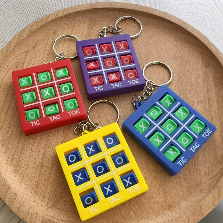 迷你井字棋XO带钥匙扣双人对战书包挂件小学生益智游戏儿童玩具