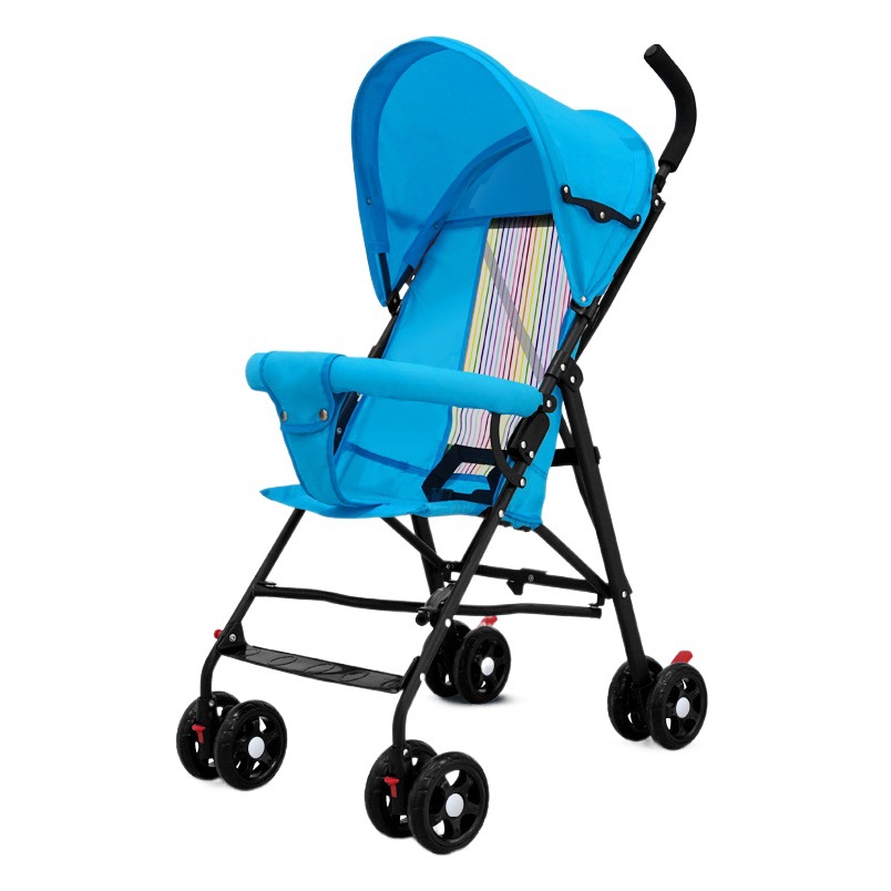 Cochecito de bebé puede sentarse y acostarse bebé ligero plegable simple súper niños pequeños deslizamiento bebé paraguas portátil coche mano empuje verano