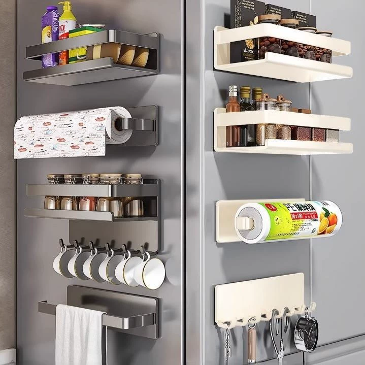 Spice Rack Wall-mounted Magnetic Storage Rack Storage Box from Yomiego