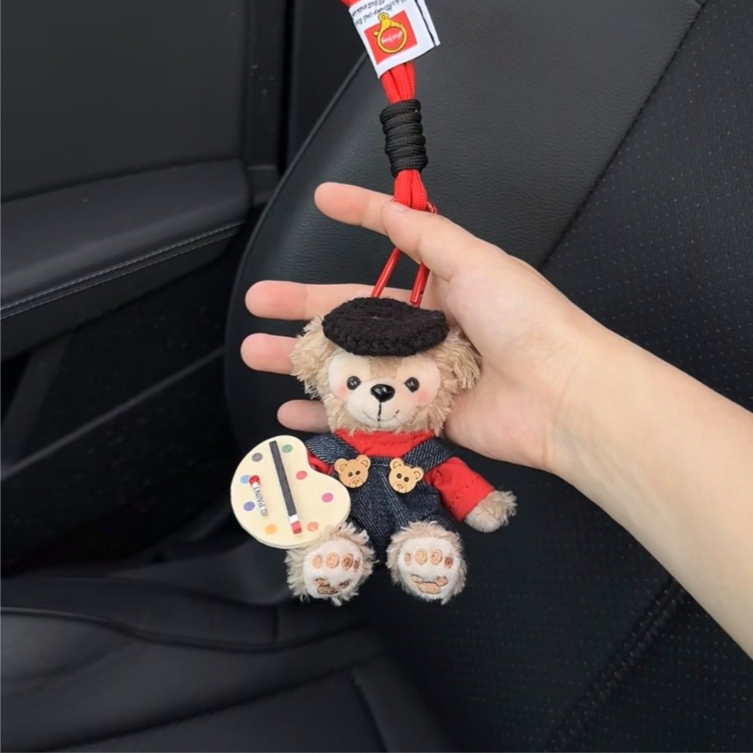 Shirley Mei colgante Duffy oso mochila escolar muñeca de felpa llavero de coche bolso lindo colgante regalo de pareja mujer