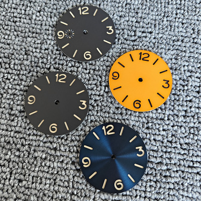 38.8MM飞行员表盘手表字面配件绿夜光适合ETA6497/ST3600手动机芯|ms